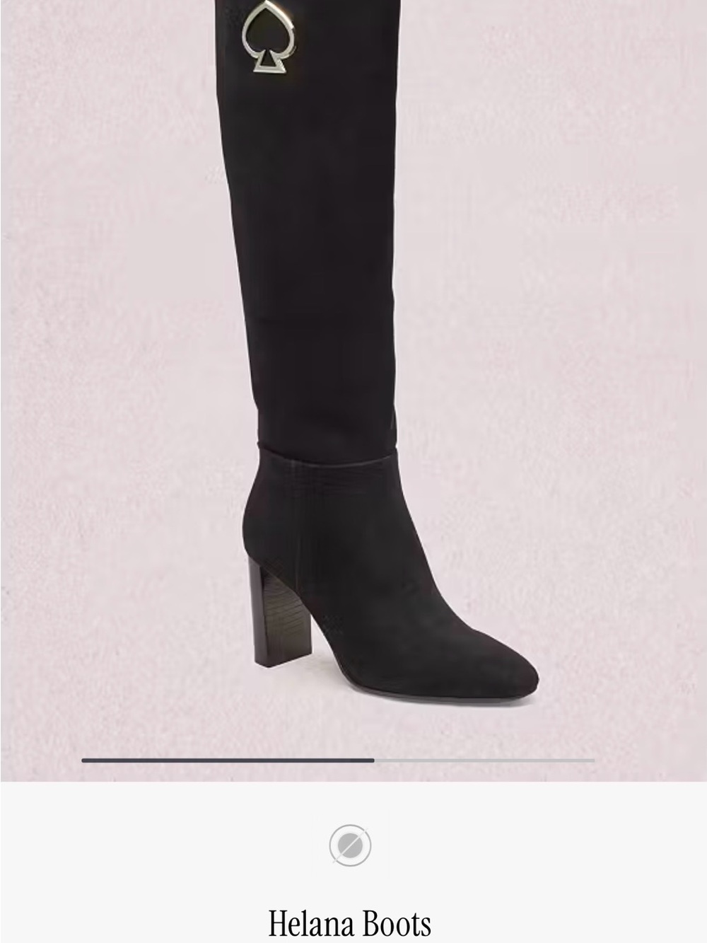 Kate Spade Helena Cognac Suede Over-The-Knee Block Heel Boots - Picture 8 of 8